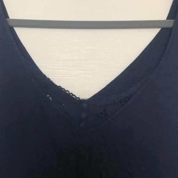 Maurices Navy Blue Lace Accent Tank Top - Picture 5 of 8